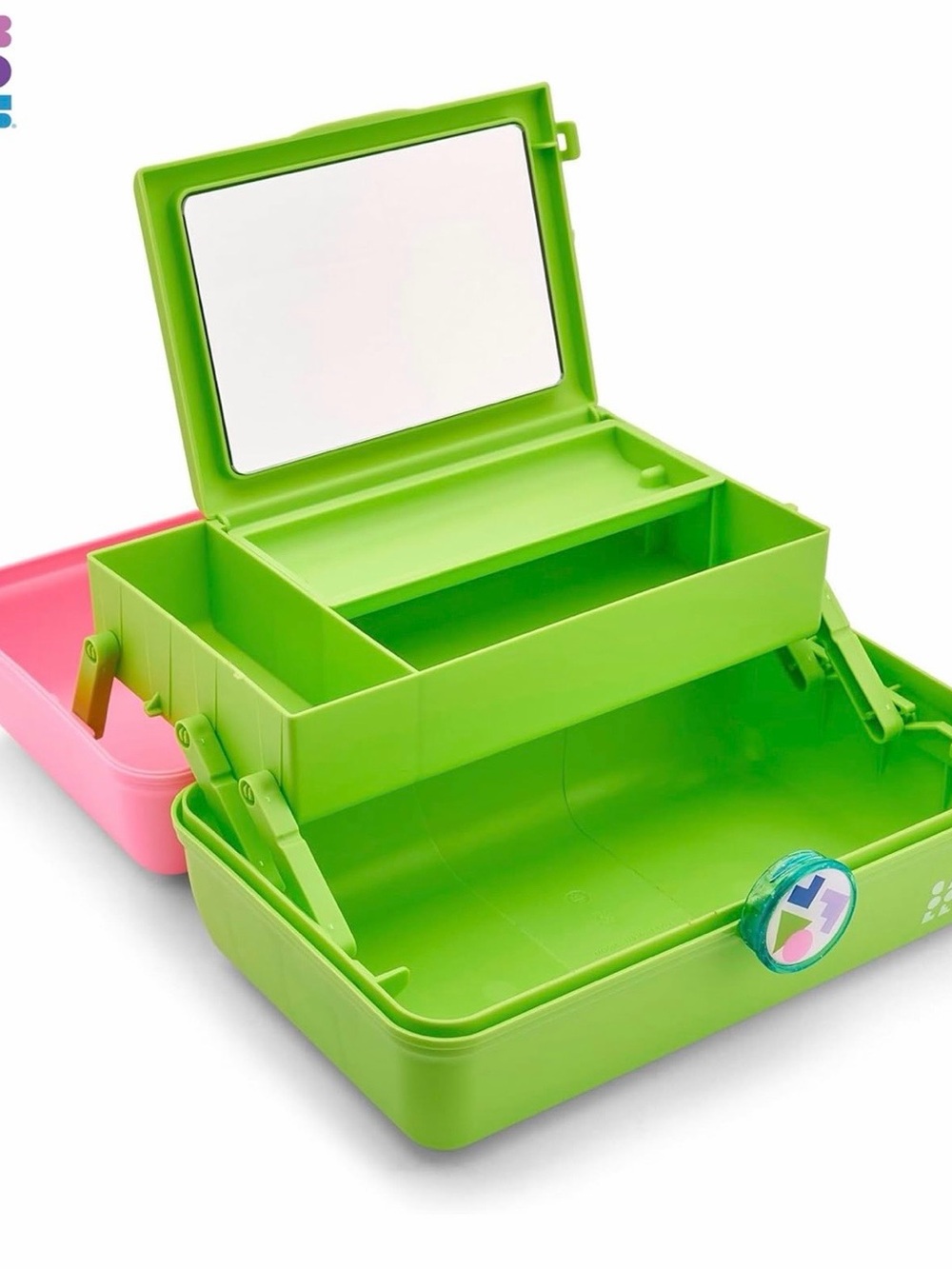 Caboodles Pink and lime colored makeup holder